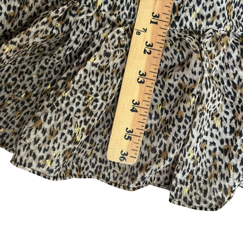 Vince Camuto Off the‎ Grid Leopard Print Mini Dress Sz M Chiffon Maximalism
